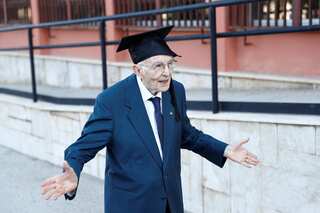 Knowledge a 'treasure' for Italy's oldest student, who graduates at 96