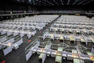 Hong Kong opens makeshift hospital for COVID-19 patients