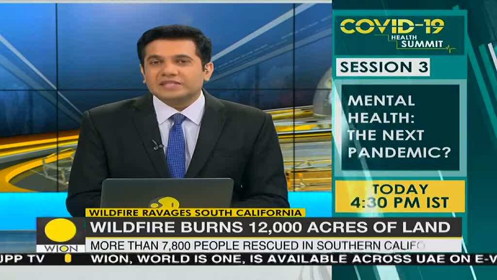South California wildfire burns 12,000 acres of land; Hot condition to continue for next 3 days