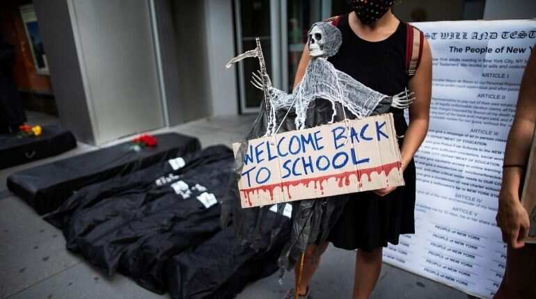 US teachers protest school reopenings, coronavirus cases down in South, West