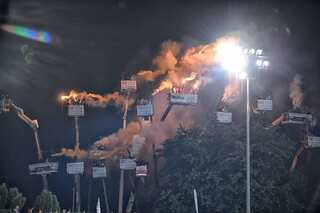 'Chants and flares': Polish fans rent cranes to cheer for racing team amid pandemic