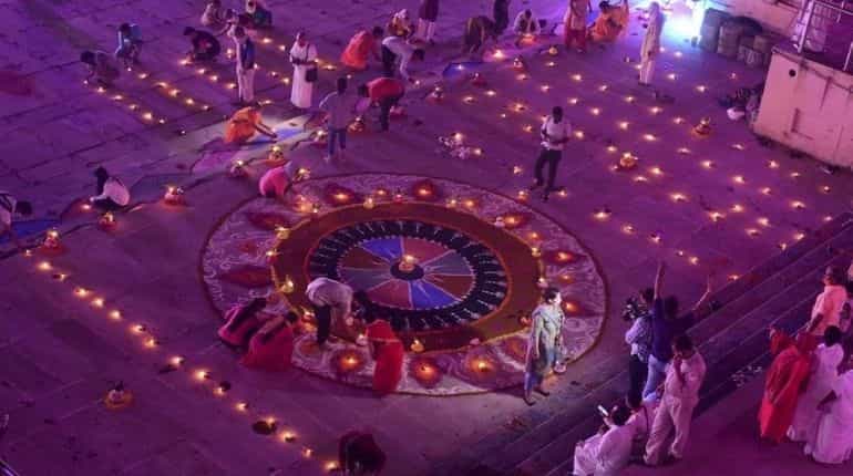 Ayodhya lit up with earthen lamps ahead of Ram Temple's foundation stone laying ceremony