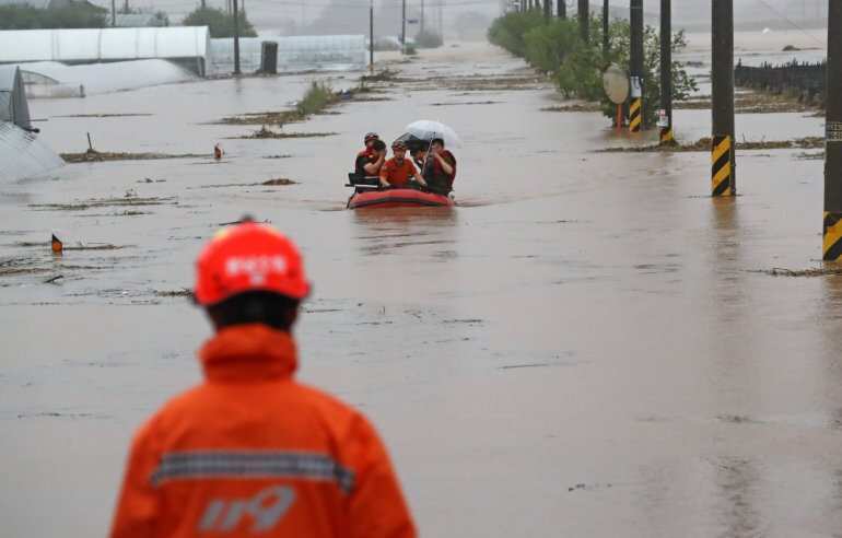 South Korea floods: Landslides kill 14 in South Korea | Longest monsoon in 7 years
