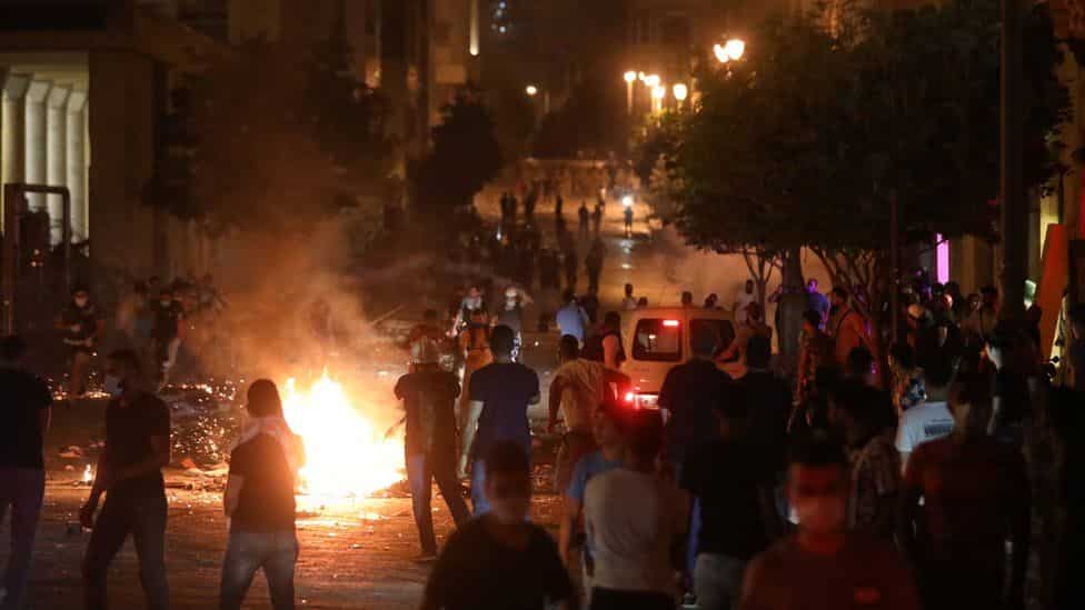 Anti-government protests break out in Beirut; security forces fire tear gas Anti-government protests break out in Beirut; security forces fire tear gas