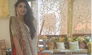 In pics: Rana Daggubati wife-to-be Miheeka Bajaj wears her mom's wedding dress for pre-wedding ceremony