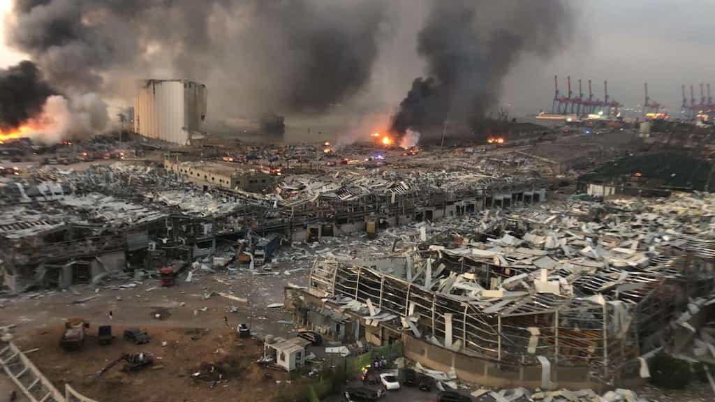 Exclusive visuals from the Beirut blast site