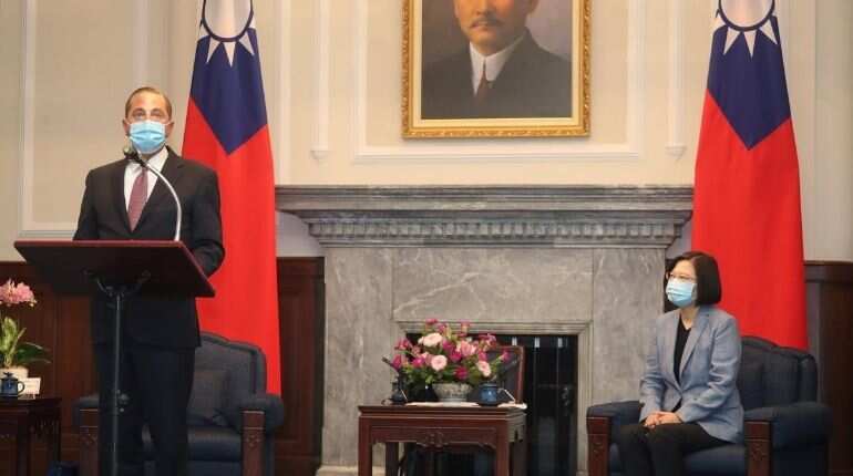 China sends fighter jets as US health chief visits Taiwan