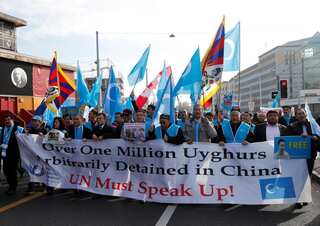 Indo-Americans protest China's aggression against India, human rights violations of Uyghurs