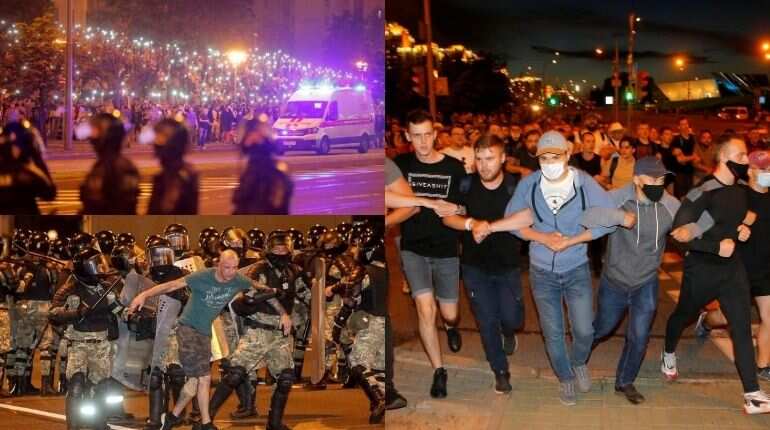 Bloody clashes in Belarus as West condemns crackdown after election