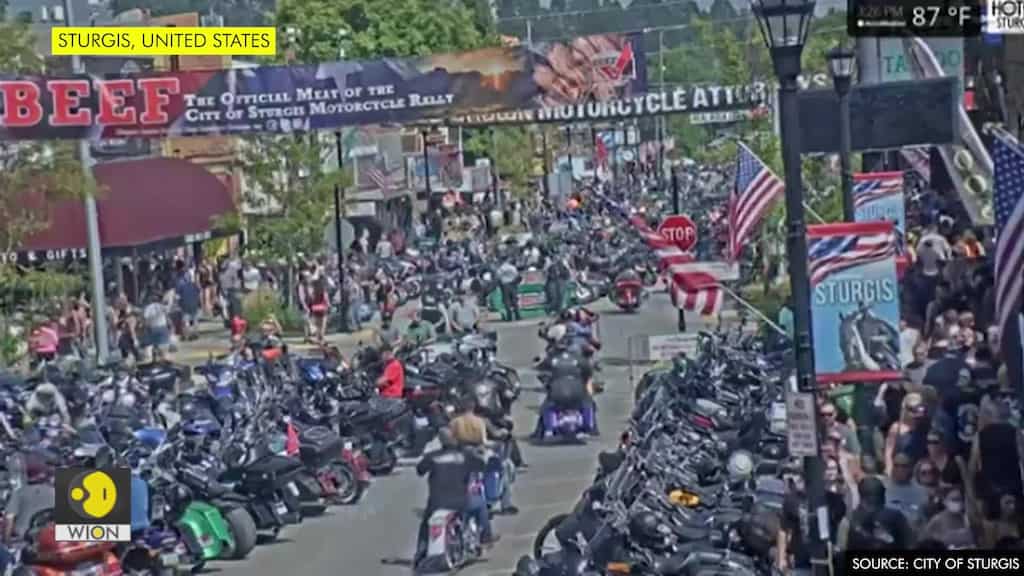 Despite threat of coronavirus, motorcycle fans hold annual rally