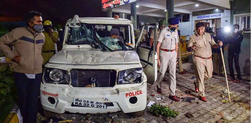 Congress corporator's husband and 60 others arrested for role in Bengaluru violence