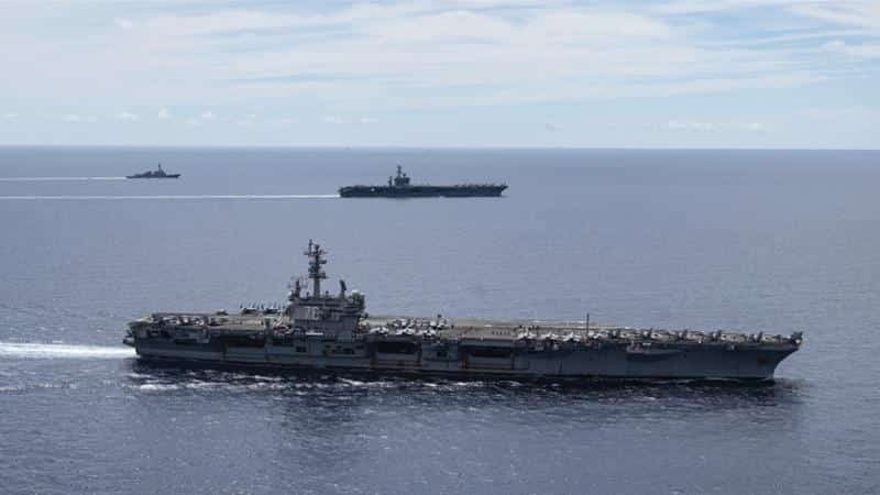 U.S. Navy conducts exercises in South China Sea