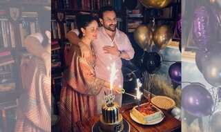 Kareena Kapoor flaunts baby bump for the first time on Saif Ali Khan 50th birthday
