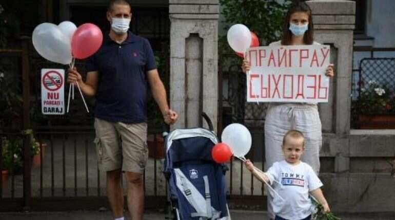 Belarusian expats in Romania show solidarity