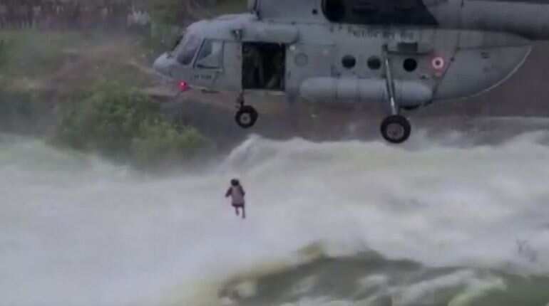 Watch | How Indian military rescued man stranded in dam for 12 hours Watch | How Indian military rescued man stranded in dam for 12 hours