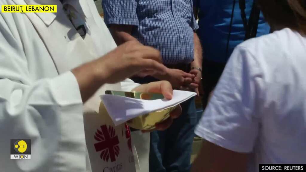 Sunday mass held near Beirut port in memory of blast victims