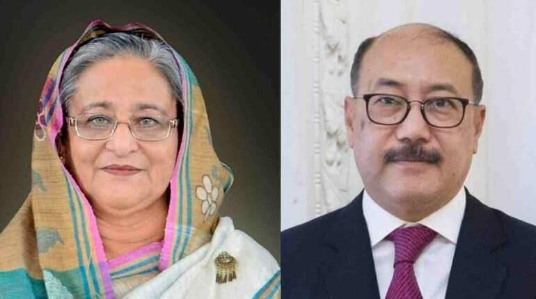 Foreign Secretary Harsh Vardhan Shringla meets Bangladesh Prime Minister Sheikh Hasina Foreign Secretary Harsh Vardhan Shringla meets Bangladesh Prime Minister Sheikh Hasina