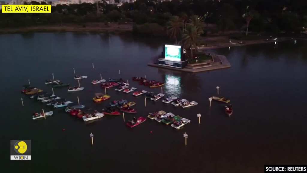 'Sail-in' cinema pops up in Tel Aviv, with indoor flicks off-limits