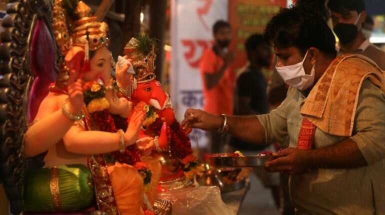 COVID-19 curbs see elephant idols shrunk for Ganesh Chaturthi