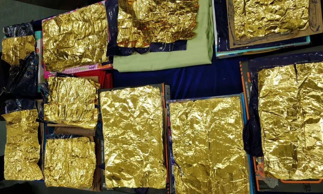 Hidden in cardboard sheets, gold foil seized at Chennai airport