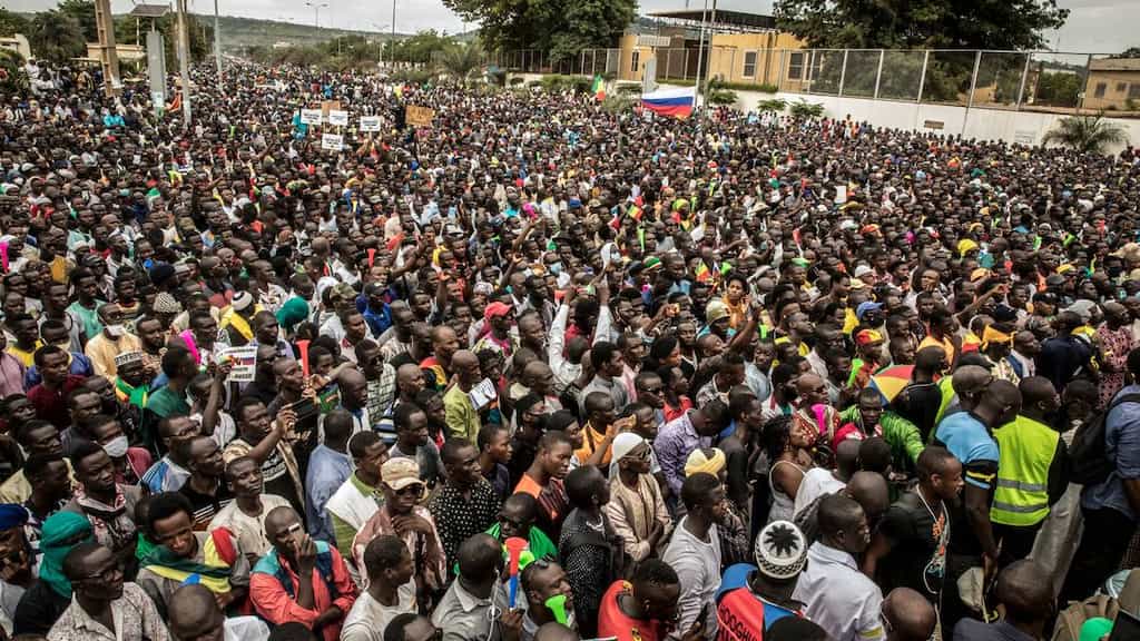 Thousands of Malians celebrated the coup in Bamako