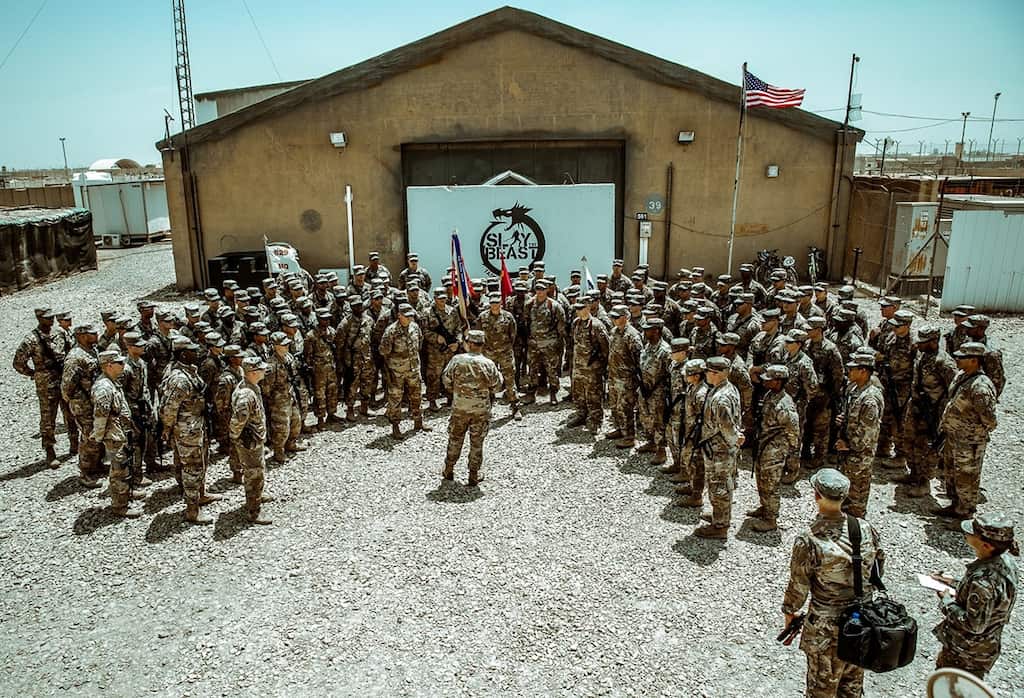 US army hands over camp Taji to Iraqi security forces