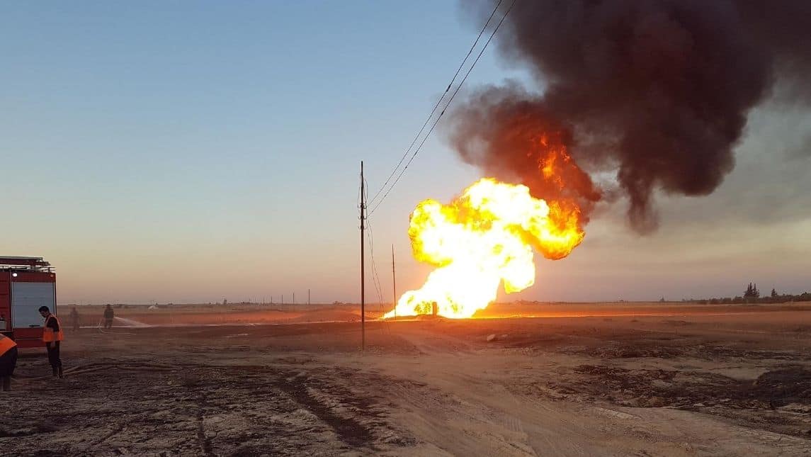 Massive fire