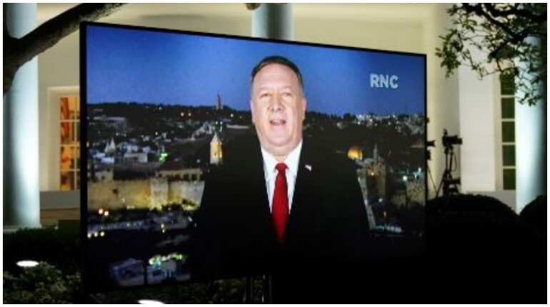 Pompeo addresses RNC for Trump from Jerusalem, sparks criticism Pompeo addresses RNC for Trump from Jerusalem, sparks criticism