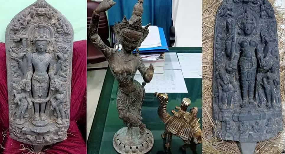 Antique idols worth more than Rs 35 crore seized by Indian customs officials in Kolkata