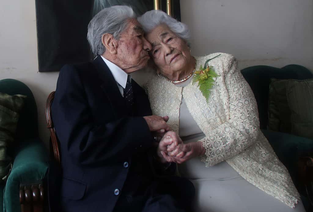 Julio Mora & his wife Waldramina Quinteros are the world's oldest married couple