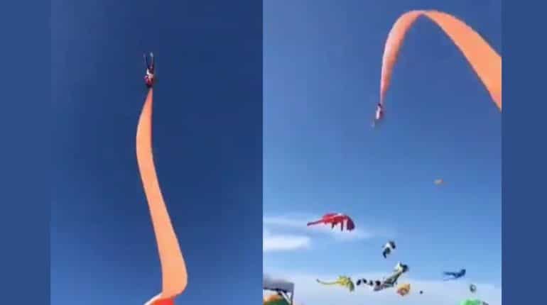 Watch: 3-year-old girl flung into the air by a humongous kite in Taiwan