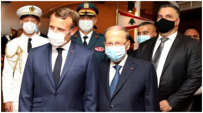 French President Macron arrives in Lebanon as Mustapha Adib named next PM