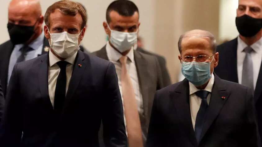 French President Emmanuel Macron in Lebanon for a two-day visit