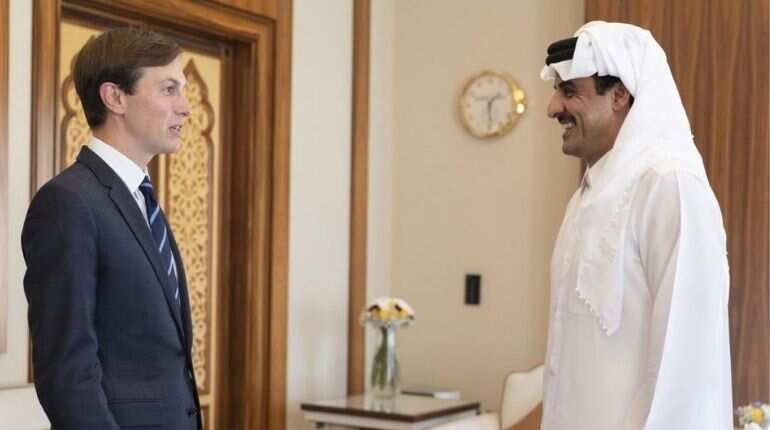 Qatar Emir tells Kushner two-state solution needed to end Palestine-Israel conflict Qatar Emir tells Kushner two-state solution needed to end Palestine-Israel conflict