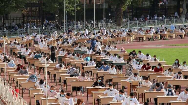 Uzbekistan stages outdoor exams for 1.4 million university applicants