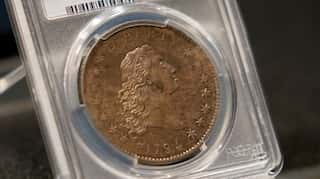 Flowing hair: A rare 1794 silver dollar coin up for auction