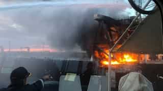 Indian Coast Guard rescues captain, crew member from burning oil tanker off SL Coast