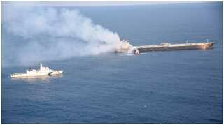 Sri Lanka oil tanker fire: Firefighting continues, tweets Indian Coast Guard