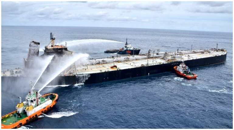 Sri Lanka oil tanker fire brought under control, says Indian Navy