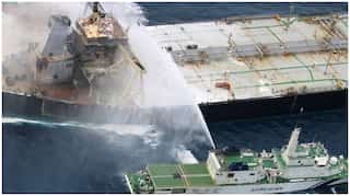 Sri Lanka oil tanker fire: No oil spill, boundary cooling operation in progress