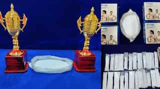 Drugs worth USD54K hidden in orthotic belts, trophies bound for Australia, seized in Chennai