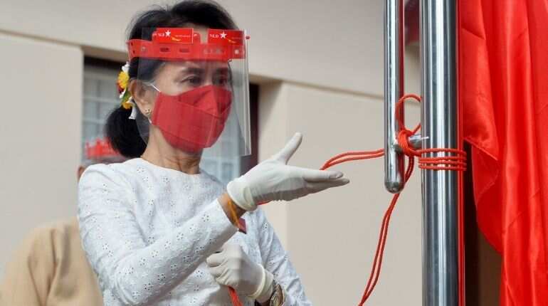 Myanmar’s Suu Kyi vows victory in election as campaign starts amid virus surge