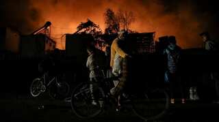 Fire breaks out at overcrowded Moria migrant camp in Greece