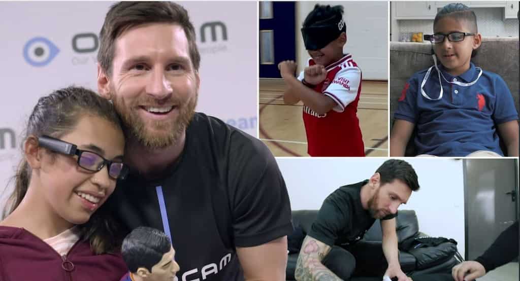 Lionel Messi gifts young blind Arsenal fan OrCam glasses in life-changing gesture