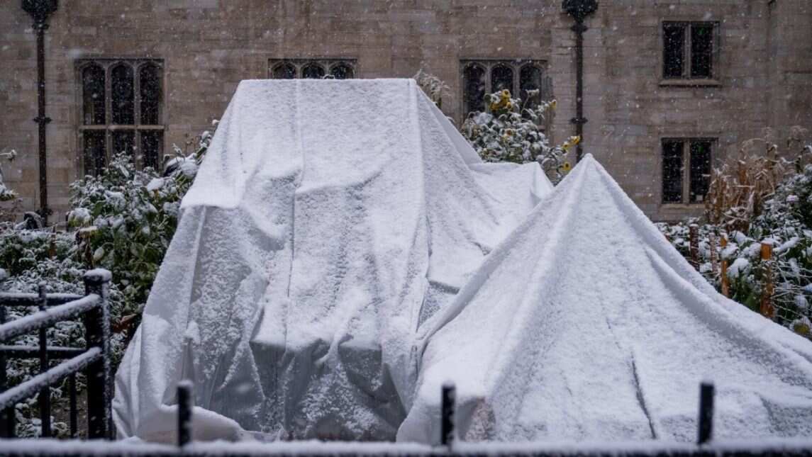 Snowfall arrives