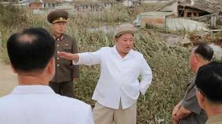 Kim Jong Un visits typhoon-hit areas to assess redevelopment