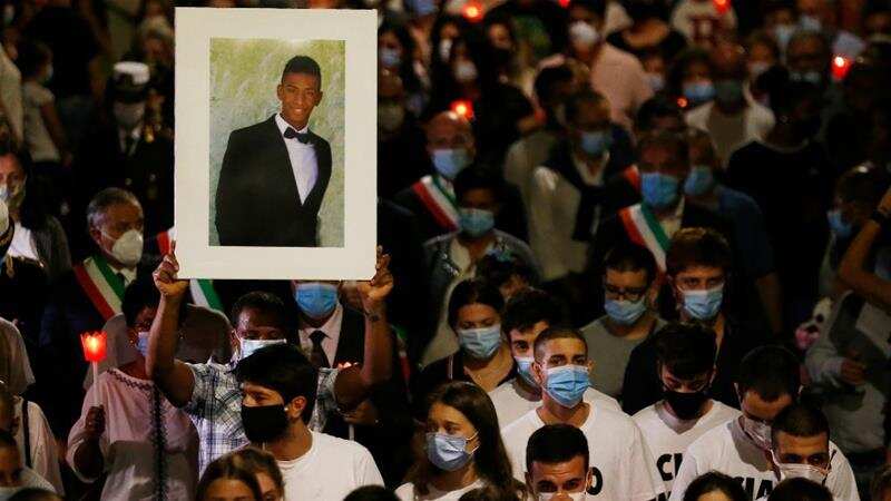 Hundreds turn up at funeral of Black man brutally beaten to death in Italy Hundreds turn up at funeral of Black man brutally beaten to death in Italy