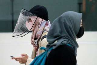 This fashion brand is releasing a coronavirus face shield with golden studs