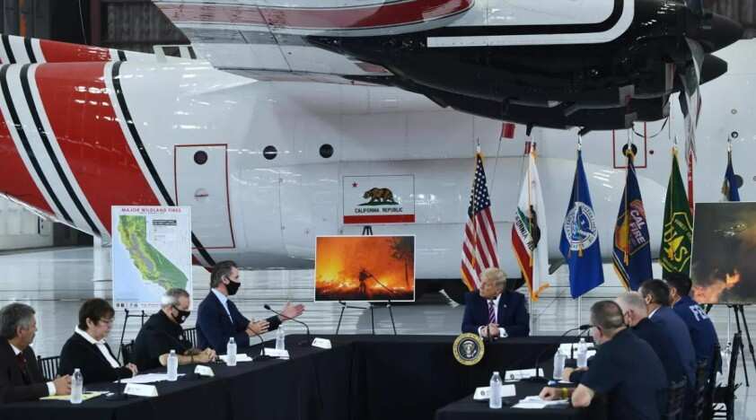 Trump dismisses climate concerns, blames 'poor' forest management for Western wildfires Trump dismisses climate concerns, blames 'poor' forest management for Western wildfires
