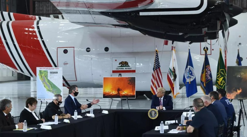 Trump dismisses climate concerns, blames 'poor' forest management for Western wildfires